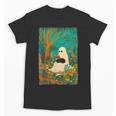 Groovy Ghost Reading Book Cat Halloween Ghost Teacher Unisex T-Shirt, Groovy Teacher Gifts, trending gift