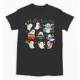 Halloween Music Teacher Ghost Playing Musical Instruments Unisex T-Shirt, trending gift Halloween Music Teacher Ghost Playing Musical Instruments Unisex T-Shirt, trending gift