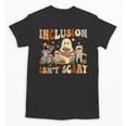 Halloween SLP Sped Teacher Groovy Inclusion Isn't Scary Unisex T-Shirt, Groovy Teacher Gifts, trending gift Halloween SLP Sped Teacher Groovy Inclusion Isn't Scary Unisex T-Shirt, Groovy Teacher Gifts, trending gift