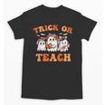 Halloween Teacher Ghosts Trick Or Teach Retro Costume Women Unisex T-Shirt, trending gift Halloween Teacher Ghosts Trick Or Teach Retro Costume Women Unisex T-Shirt, trending gift
