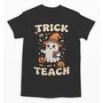 Halloween Teacher Shirts Women School Trick Or Teach Groovy Unisex T-Shirt, Groovy Teacher Gifts, trending gift