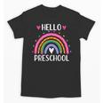 Hello Preschool Teacher Student Girls Rainbow Back To School Unisex T-Shirt, trending gift Hello Preschool Teacher Student Girls Rainbow Back To School Unisex T-Shirt, trending gift