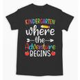 Kindergarten Where The Adventure Begins Shirt Children's Teacher Unisex T-Shirt, trending gift Kindergarten Where The Adventure Begins Shirt Children's Teacher Unisex T-Shirt, trending gift