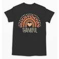 Leopard Rainbow Thankful Thanksgiving Teacher Women Kids Unisex T-Shirt, trending gift