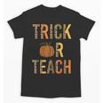 Leopard Trick Or Teach Halloween Teacher Costume Women Unisex T-Shirt, trending gift Leopard Trick Or Teach Halloween Teacher Costume Women Unisex T-Shirt, trending gift