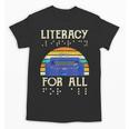 Literacy For All Visually Impaired Braille Teacher The Blind Unisex T-Shirt, trending gift