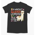 Llama Learning T Shirt Teachers Students Alpaca Lovers Unisex T-Shirt, trending gift Llama Learning T Shirt Teachers Students Alpaca Lovers Unisex T-Shirt, trending gift