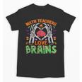 Math Teacher Love Brain Heart Skeleton Hand Zombie Halloween Unisex T-Shirt, trending gift Math Teacher Love Brain Heart Skeleton Hand Zombie Halloween Unisex T-Shirt, trending gift