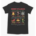 Merry Syllables Teacher Christmas Educational Kids Unisex T-Shirt, trending gift