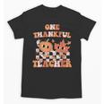One Thankful Teacher Fall Leaves Thanksgiving Retro Unisex T-Shirt, trending gift One Thankful Teacher Fall Leaves Thanksgiving Retro Unisex T-Shirt, trending gift