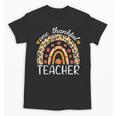 One Thankful Teacher Thanksgiving Rainbow Leopard Fall Unisex T-Shirt, trending gift One Thankful Teacher Thanksgiving Rainbow Leopard Fall Unisex T-Shirt, trending gift
