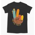 One Thankful Teacher Thanksgiving Turkey Peace Hand Sign Unisex T-Shirt, trending gift One Thankful Teacher Thanksgiving Turkey Peace Hand Sign Unisex T-Shirt, trending gift