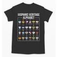 Hispanic Flags Alphabet Hearts Latin Heritage For Teacher Unisex T-Shirt, trending gift
