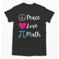 Peace Love Math Maths Teacher Pi Symbol Men Women Unisex T-Shirt, trending gift Peace Love Math Maths Teacher Pi Symbol Men Women Unisex T-Shirt, trending gift