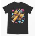Pencil Leopard Coquette Bow Teacher Life Back To School Unisex T-Shirt, trending gift Pencil Leopard Coquette Bow Teacher Life Back To School Unisex T-Shirt, trending gift