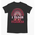 Rainbow Retro Homeschool Mom Teacher I Teach In My Pajamas Unisex T-Shirt, Couple Gifts, trending gift Rainbow Retro Homeschool Mom Teacher I Teach In My Pajamas Unisex T-Shirt, Couple Gifts, trending gift