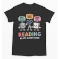 Reading Beats Everything Teacher Rock Paper Scissors Unisex T-Shirt, trending gift Reading Beats Everything Teacher Rock Paper Scissors Unisex T-Shirt, trending gift
