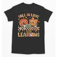 Retro Fall In Love With Learning Autumn Pumpkin Teacher Kids Unisex T-Shirt, trending gift Retro Fall In Love With Learning Autumn Pumpkin Teacher Kids Unisex T-Shirt, trending gift