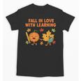 Retro Fall In Love With Learning Autumn Pumpkin Teacher Unisex T-Shirt, trending gift