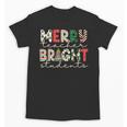 Retro Merry Teacher Bright Students Christmas Teacher Unisex T-Shirt, trending gift