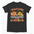 Retro Pumpkin Fall In Love With Learning Autumn Teacher Unisex T-Shirt, trending gift Retro Pumpkin Fall In Love With Learning Autumn Teacher Unisex T-Shirt, trending gift