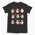 Santa Ghost Reading Books Christmas Library Teacher Unisex T-Shirt, trending gift