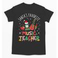 Santa's Favorite Music Teacher Christmas Santa Hat Matching Unisex T-Shirt, trending gift Santa's Favorite Music Teacher Christmas Santa Hat Matching Unisex T-Shirt, trending gift