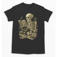 Skeleton Book Floral Skull Halloween Teacher Costume Unisex T-Shirt, trending gift