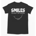 Smile Smiles Change The World Teacher T-Shirt Happy T-Shirt Unisex T-Shirt, trending gift