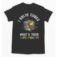 I Solve Cubes Speed Cubing Vintage Youth Math Teacher Unisex T-Shirt, trending gift I Solve Cubes Speed Cubing Vintage Youth Math Teacher Unisex T-Shirt, trending gift