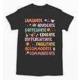 SPED Caffeinate Advocate Laminate Educate Teacher Facilitate For Men Women Unisex T-Shirt, trending gift SPED Caffeinate Advocate Laminate Educate Teacher Facilitate For Men Women Unisex T-Shirt, trending gift