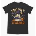 Spooky Teacher Halloween Cute Ghost Pumpkin Reading Women Unisex T-Shirt, trending gift