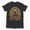 Teach Love Inspire Rainbow Leopard Cheetah Print Teacher Unisex T-Shirt, trending gift Teach Love Inspire Rainbow Leopard Cheetah Print Teacher Unisex T-Shirt, trending gift