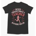 Teacher Who Runs Half Marathon Runner Running Lover Graphic Unisex T-Shirt, trending gift