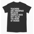 Teachers Are Underpaid Because America Does Not Value Men Women Unisex T-Shirt, trending gift Teachers Are Underpaid Because America Does Not Value Men Women Unisex T-Shirt, trending gift