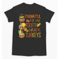 Thankful For My 4th Grade Turkey Thanksgiving Turkey Teacher Unisex T-Shirt, 4th Grade Teacher Gifts, trending gift