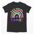 Tiny Human Tamer Watercolor Rainbow Daycare Teacher Unisex T-Shirt, trending gift
