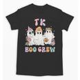 TK Boo Crew Retro Groovy Halloween Floral Ghost TK Teacher Unisex T-Shirt, Groovy Teacher Gifts, trending gift TK Boo Crew Retro Groovy Halloween Floral Ghost TK Teacher Unisex T-Shirt, Groovy Teacher Gifts, trending gift