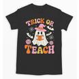 Trick Or Teach Cute Floral Ghost Teacher Halloween Costume Unisex T-Shirt, trending gift Trick Or Teach Cute Floral Ghost Teacher Halloween Costume Unisex T-Shirt, trending gift