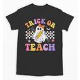 Trick Or Teach Groovy Halloween Teachers Unisex T-Shirt, trending gift Trick Or Teach Groovy Halloween Teachers Unisex T-Shirt, trending gift