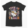 Trick Or Teach Groovy Teacher Halloween Retro Ghost Unisex T-Shirt, Groovy Teacher Gifts, trending gift Trick Or Teach Groovy Teacher Halloween Retro Ghost Unisex T-Shirt, Groovy Teacher Gifts, trending gift