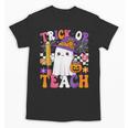 Trick Or Teach Teacher Pencil Ghost Halloween Teacher Unisex T-Shirt, trending gift