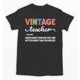 Vintage Teacher Knows More Than She Says Outfit Definition Unisex T-Shirt, trending gift