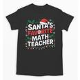 Xmas Lighting Santa's Favorite Math Teacher Christmas Unisex T-Shirt, trending gift