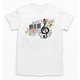 Cut Music Teacher Shirt With a Piano Keys Notes And Flowers Unisex T-Shirt, trending gift Cut Music Teacher Shirt With a Piano Keys Notes And Flowers Unisex T-Shirt, trending gift