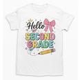 Cute Hello Second Grade Back To School Coquette Teacher Girl Unisex T-Shirt, trending gift
