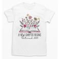 Floral Book a New Chapter Begins Retired Retirement Teacher Unisex T-Shirt, trending gift