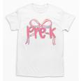 Preppy Pre k Back To School Pre-k Teachers Girls Cute Bow Unisex T-Shirt, trending gift