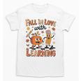 Retro Fall In Love With Learning Autumn Pumpkin Teacher Kids Unisex T-Shirt, trending gift