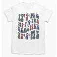 Retro IT'S ME Hi I'm The TEACHER Groovy Testing Squad Pink Unisex T-Shirt, Groovy Teacher Gifts, trending gift Retro IT'S ME Hi I'm The TEACHER Groovy Testing Squad Pink Unisex T-Shirt, Groovy Teacher Gifts, trending gift